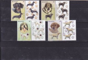 Romania STAMPS 2012 Dogs MNH animals labels retriever POSTAL HISTORY