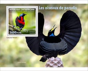 C A R - 2023 - Birds of Paradise - Perf Souv Sheet - Mint Never Hinged