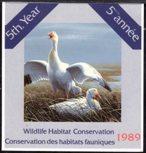 Van Dam FWH5: $7.50 Snow Geese - 1989 Wildlife Habitat Conservation, book of 1