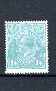 Australia 1920 1s 4d dull grenish blue Sidehead SG 66a MH