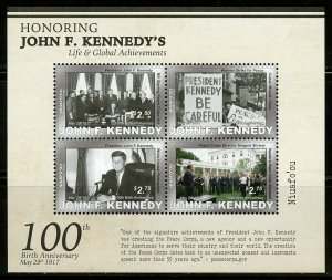 NIUAFO'OU JOHN F. KENNEDY'S 100th BIRTH ANNIVERSARY SHEET MINT NEVER HINGED