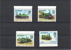 Jersey 1973 - Jersey Railway History - 1st Issue - SG 93 - 96 - MNH