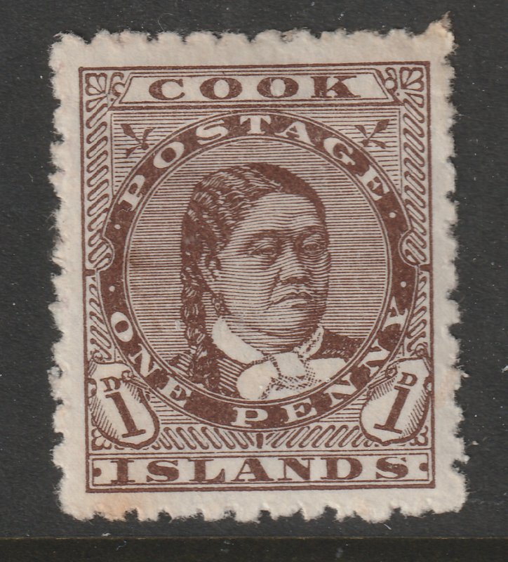 Cook Is a MH 1d brown from the 1893 set,SG 5