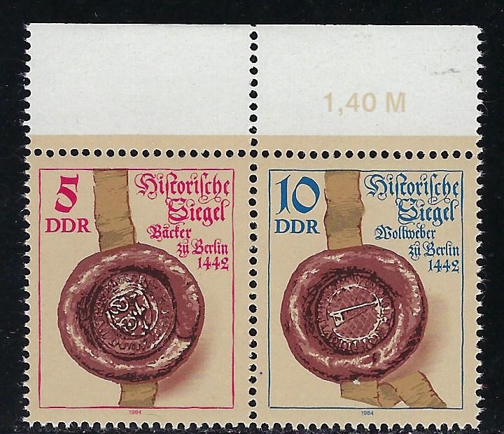 Germany DDR Scott # 2422, 2423, mint nh, se-tenant, WZd600