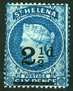 St. HELENA 1893, Queen Victoria Ultramarine 2½ d - British penny, Mi #15