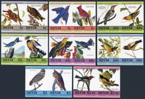 Nevis 407-414 ab imperf,MNH.Mi 252B-259B,268B-275B. John Audubon's birds,1985.