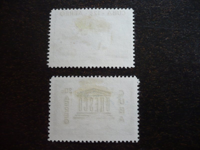 Stamps - Cuba - Scott#C193-C194 - Used Set of 2 Stamps