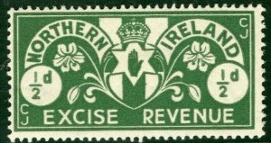 GB NORTHERN IRELAND Revenue ½d EXCISE (c1936) Check Letters*C/J* Mint GR2WHITE24