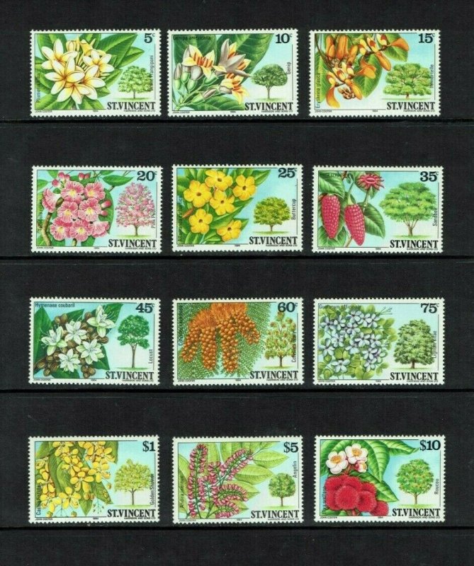 St Vincent: 1984, Flowering Trees, definitive set, MNH