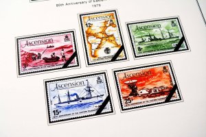 COLOR PRINTED ASCENSION ISLAND 1922-1999 STAMP ALBUM PAGES (104 illustr. pages)