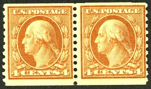 U.S. #495 MINT PAIR OG HR