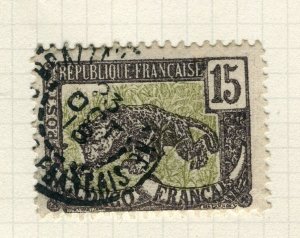 FRENCH COLONIES; CONGO 1900 early Leopard issue fine used 15c. value