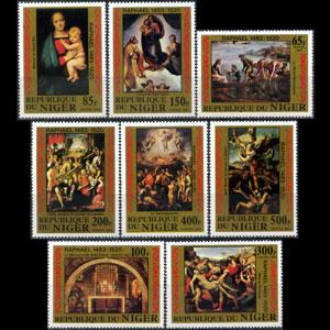 NIGER 1983 - Scott# 614-21 Raphael Paintings Set of 8 NH