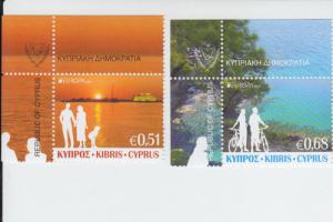 2012 Cyprus Tourism Europa  (2) (Scott 1173-74) MNH