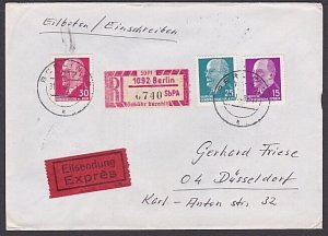 EAST GERMANY 1968 registered cover - nice franking - ......................a3329