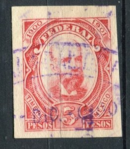 MEXICO; 1901 early classic local FEDERAL Imperf issue fine used value