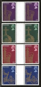 GREAT BRITAIN SC# 835-38   GUTTER PAIRS  FVF/MNH