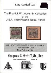 The Frederick W. Lopez, Sr. Collection of the USA 1869 Pi...