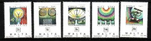 Malta-Sc#862-6-unused NH set-Electricity-Telecommunications-1995-