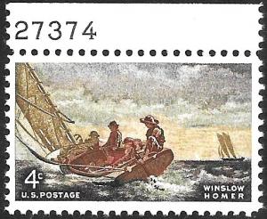 Scott 1207   4¢ Winslow Homer Plate #  Single, MNH