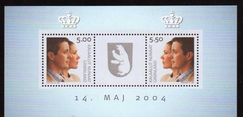 Greenland 430a MNH S/S CV$4.25 Royal Wedding Prince Frederik Mary Donaldson