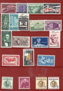 USA 1958 Scott 1100, 1104-23 Complete mnh year