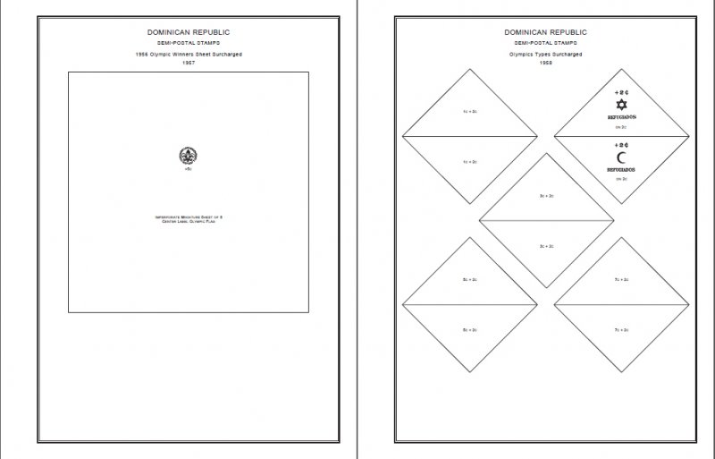 DOMINICAN REPUBLIC STAMP ALBUM PAGES 1865-2011 (281 PDF digital pages)