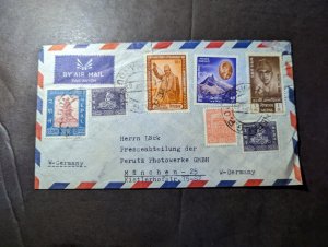 1950 Nepal Airmail Souvenir Cover Nepal GPO to Munich West Germany