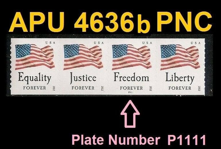 US 4633-4636 4636b Four Flags forever PNC4 APU P1111 MNH 2012