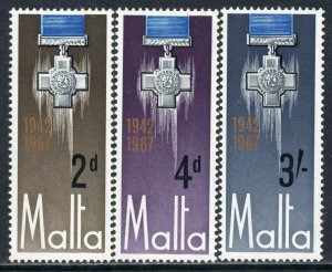 4003 - MALTA 1967 - The 25th Anniversary of the Georges Cross - MNH Set