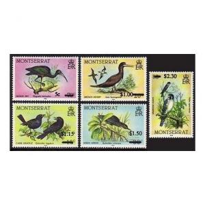 Montserrat 651-655,MNH.Michel 670-674. Birds 1987.Ibis,Booby,Crackle,Heron,Hawk