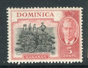 DOMINICA; 1951 early GVI Pictorial issue Mint hinged shade of 5c. value