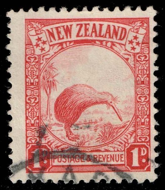 New Zealand #186 Kiwi and Cabbage Palm; Used