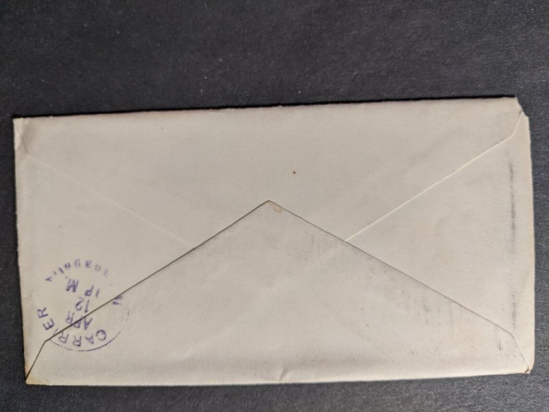 1879 BOSTON, MASS NEGATIVE 12 Postal History Cover EDITOR of the INDEX 