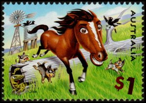Australia 2432 - Mint-NH - $1 Down on the Farm / Horse (2005)(cv $2.00)