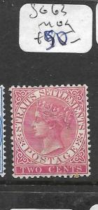 MALAYA STRAITS SETTLEMENTS (PP1201B) QV 2C SG 63  MOG