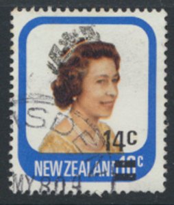 New Zealand  SG 1202 SC# 694 Opt Surcharge  Used  QE II - see detail & scan