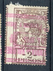 ARGENTINA; Early 1900s classic Revenue Fiscal issue fine used 2P. value