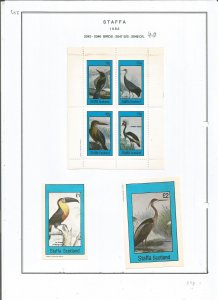 STAFFA - 1982 - Birds - Sheets - Mint Light Hinged - Private Issue