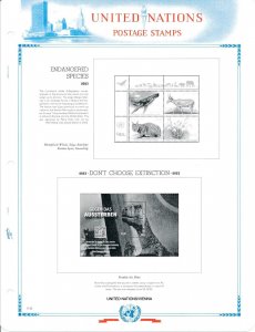 WHITE ACE 2023 United Nations Inscription Blocks Stamp Album Supplement UNIB-69