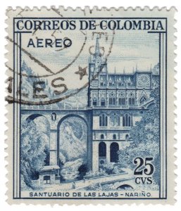 COLOMBIA 1958. AIRMAIL STAMP. SCOTT # C307. USED. # 4