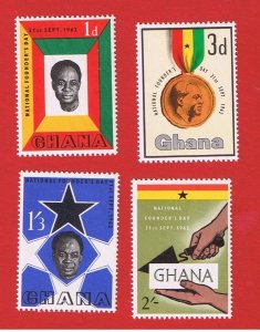 Ghana #124-27  MNH OG   Founders Day   Free S/H