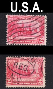 United States Scott 329 TWO SHADES Fine to F+ used.  FREE...