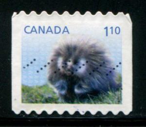 2608 Canada $1.10 Porcupine SA, used perf 9 1/4