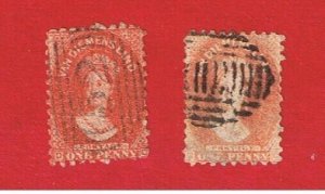 Tasmania #23a-23b  VF used  Queen Victoria  Free S/H