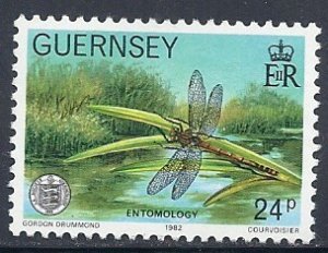 Guernsey #243  24p Dragonfly  (MNH)   CV $0.55