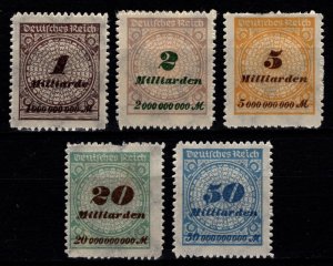 Germany 1923 Value in Milliarden (Roul), Part Set [Unused]