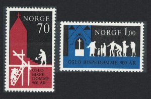 Norway Church 900th Anniversary of Oslo Bishopric 2v 1971 MNH SC#576-577