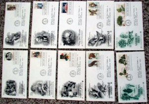 FDC   Lot of 10  Art Craft, Cat = $ 12.00      Lot  230821 -04