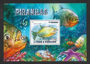 SE)2015 ST. TAKE AND PRINCE  MARINE LIFE, PIRANHAS, PRISTOBRYCON STRIOLATUS